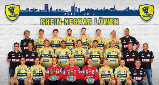 Rhein-Neckar Löwen: Mannschaftsbild 2016/2017 Handball Bundesliga – Foto: Rhein-Neckar Löwen